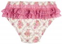 Baby Girls Beige & Pink Flower Print 2 Piece Dress Set