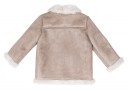 Girls Beige & Ivory Synthetic Suede Jacket 