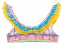 Maricruz Moda Infantil Bikini Niña Estampado Tie-dye con Cuello Volante & Borlas
