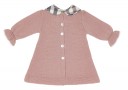 Baby Pink Mouse Wool Dress & Checked Collar
