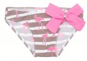 Pink & Chocolate Flamingo Bikini Bottoms with bow