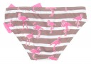 Pink & Chocolate Flamingo Bikini Bottoms with bow