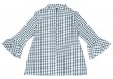 Girls Blue & White Geometric Print Jersey Dress 