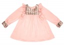 Girls Pale Pink Viscose Dress With Sequins 