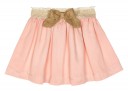 Girls Ivory Blouse & Pale Pink Viscose Skirt Set