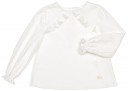 Girls White Blouse with Ruffle
