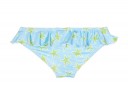 Blue & Aqua Green Star Print Bikini Bottoms