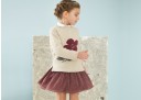 Girls Plum & Silver Tulle Skirt 