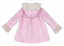 Girls Pink Double Sided Synthetic Fur Coat