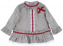Baby Girls Grey Star Print 3 Piece Dress Set
