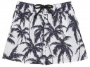 Boys Black Palm & Giraffe Print 2 Piece Swim Shorts Set 