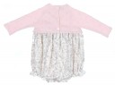 Baby Pink Knitted & Cotton Floral Print Shortie