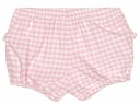 Pink Check Print Cotton Shorts