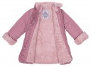 Girls Dusky Pink Synthetic Fur Lined Coat
