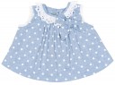 Vestido Bebé Niña Azul Lunares blanco Conjunto
