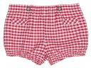 Baby Boys Red & White Checked Shorts