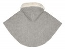 Girls Gray & White Hooded Cape