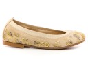 Girls Beige Suede Elasticated Pumps with Crystals