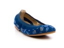Girls Blue Suede Elasticated Pumps with Crystals