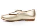 Girls Metallic Gold Leather Mary Janes 
