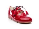 Red Patent Leather Brogue Blucher 