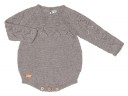 Baby Grey Tassel & Braid Knitted Shortie