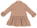 Beige Coat with Frilly Hem