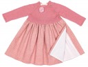 Baby Girls Dusky Pink Knitted & Polka Dot Day Gown 