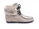 Girls Gray Suede Mohican Boots