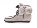 Girls Gray Suede Mohican Boots