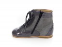 Gray Patent & Suede Pascuala Boots 
