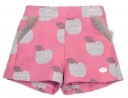 Girls White Blouse & Pink Apple Print Shorts Set