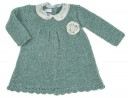 Green Boucle Knit Dress 