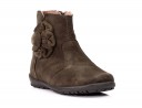 Brown Suede Boots with Flower