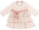 Pale Pink & Beige Layered Frilly Dress