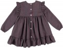 Girls Grey & Red Pin- Striped 2 Piece Dress Set 