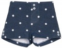 Baby Boys White Shirt & Navy Blue Polka Dot Shorts Set 