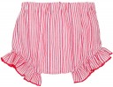 Baby Red Striped Blouse & Short Set with Ruffle 